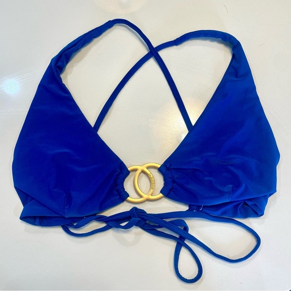 L*Space Cobolt Blue Triangle Strappy Bikini Top Size Small - Picture 4 of 4